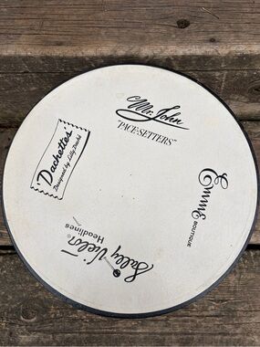 Vintage Mr. John Hat Box White with Black Trim